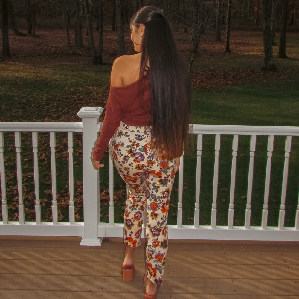 Anthropologie Pilcro Floral Jeans